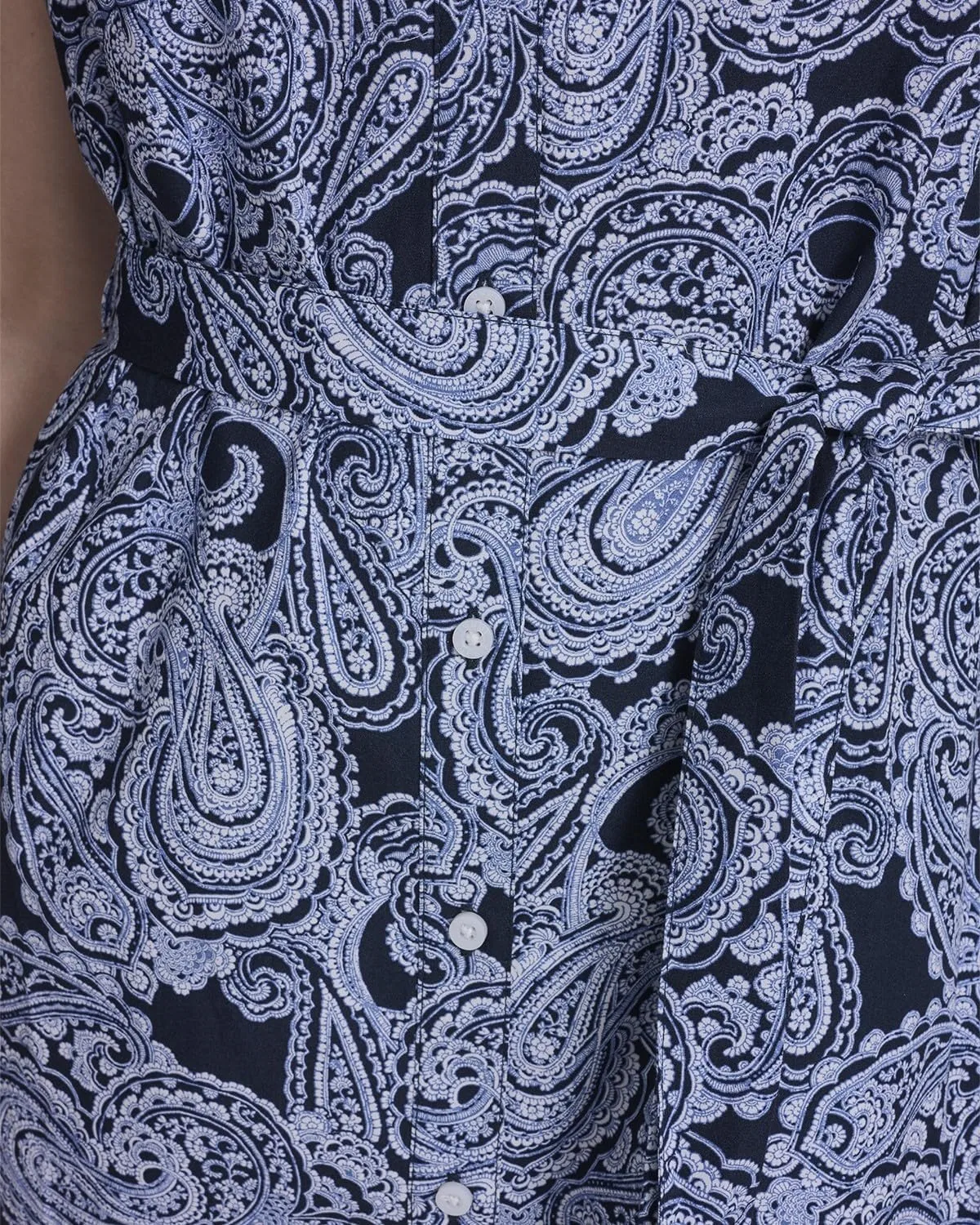 Женское мини-платье-рубашка с принтом пейсли Tommy Hilfiger, Sky Captain/French Blue — фото 4
