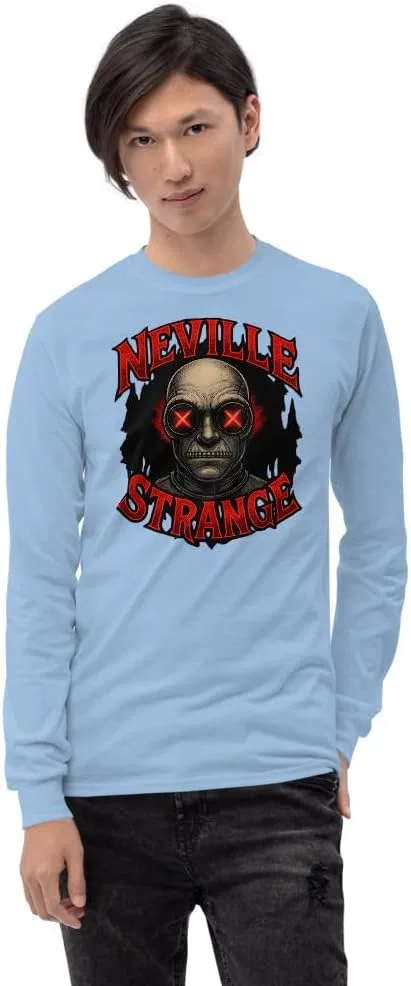 Футболка с длинным рукавом с принтом Neville Strange Future Corpses, Light Blue