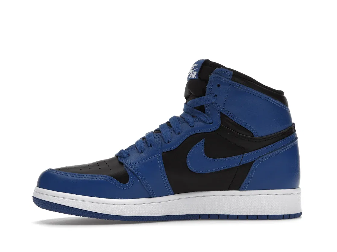 Детские кроссовки для мальчиков высокие с heritage стилем Jordan 1 Retro High OG Jordan, Dark Marina Blue/Black-White — фото 3