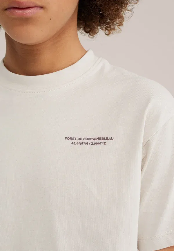 Футболка с принтом Print t-shirt We Fashion, Beige, бежевый — фото 4