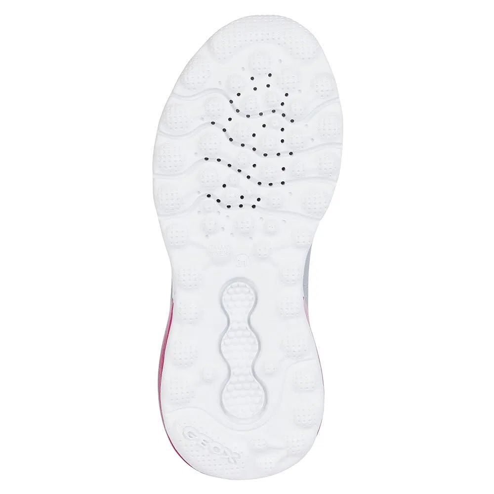 Детские кроссовки для девочек со светодиодами Geox, 2-Silver Fluo Fuchsia — фото 2