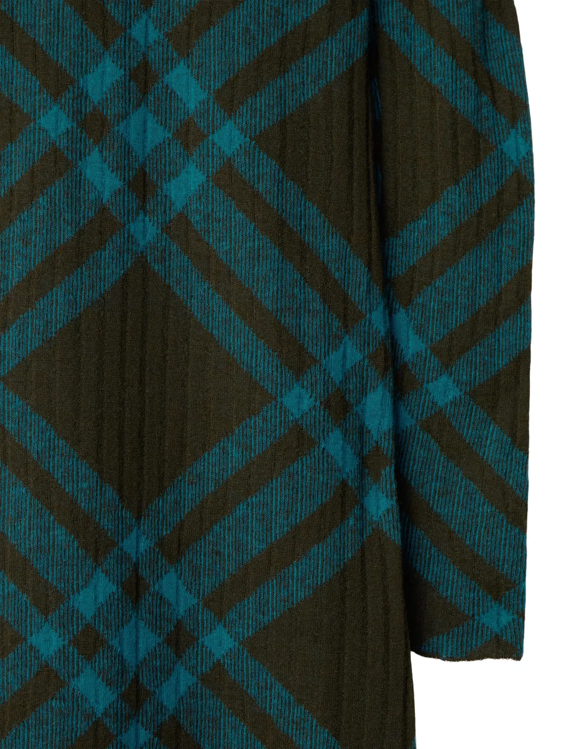 Платье-футляр с клетчатым узором из шерстяного микса Burberry, коричневый — фото 2