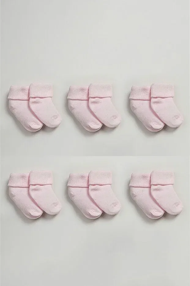 Детские носки для девочек хлопковые 6 пар Generic Brands, Pink Mix