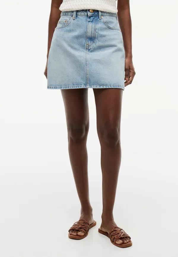 Юбка джинсовая мини Tommy Hilfiger, Light-blue Denim, светло-голубой