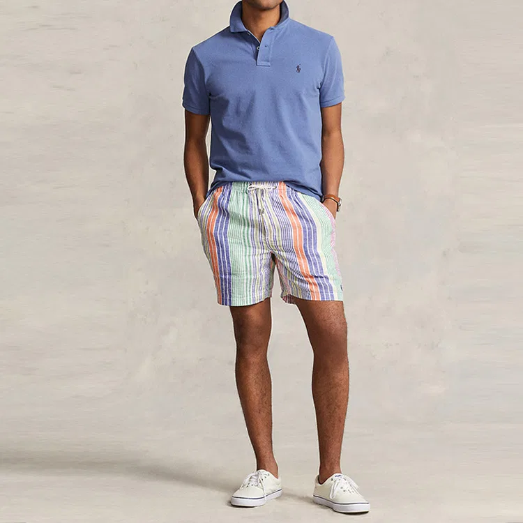 Поло мужское, классическая модель, Polo Ralph Lauren, Blue — фото 3