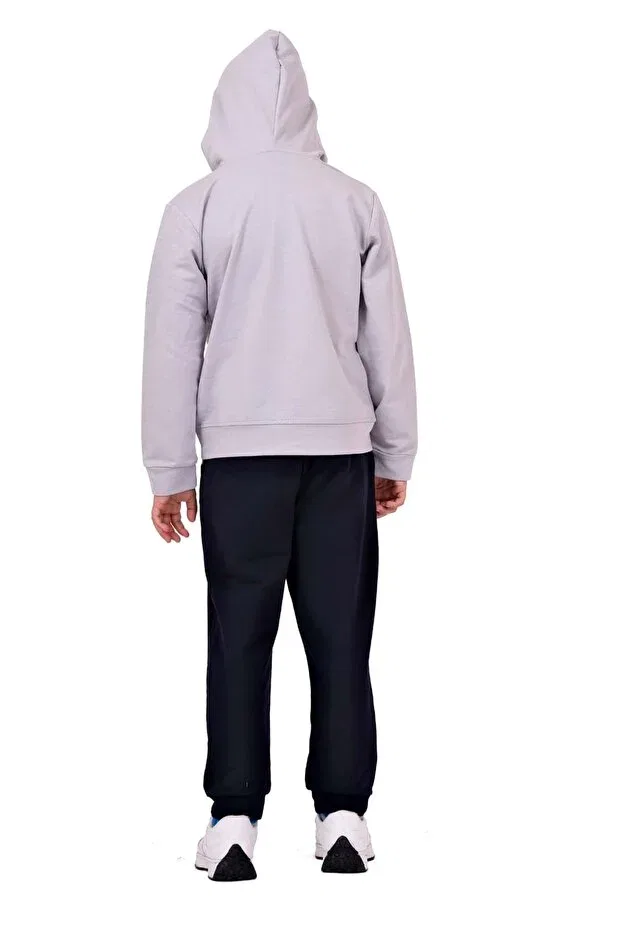 Детский спортивный костюм с вышивкой кенгуру Minikadam, Light Gray — фото 4