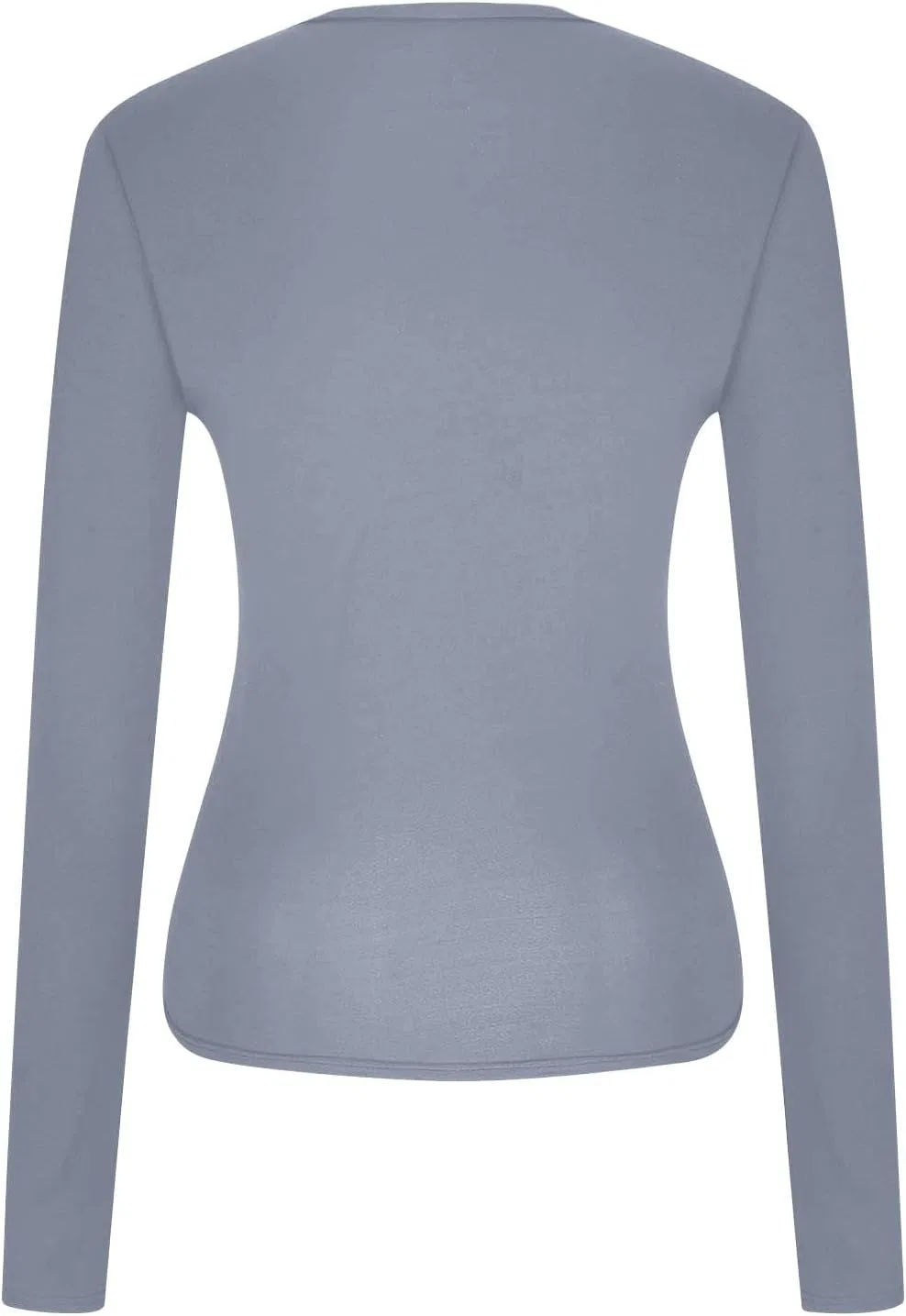 Женская облегающая футболка с круглым вырезом Basic, Grey — фото 3