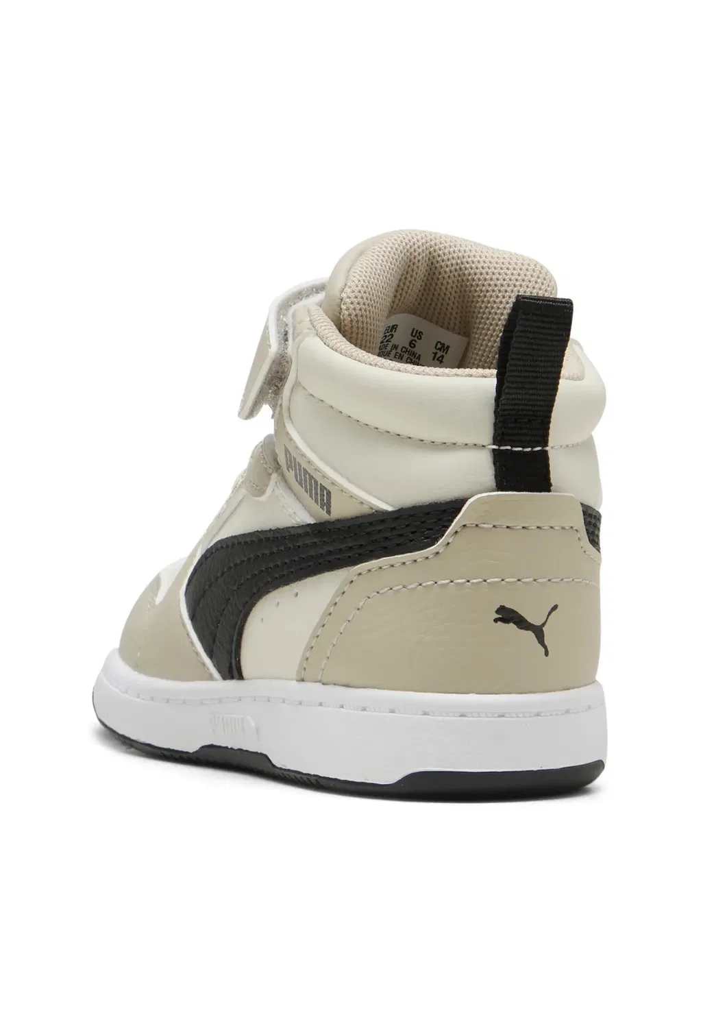 Rebound v6 mid ac+ inf - детские кроссовки Puma, Beige — фото 4