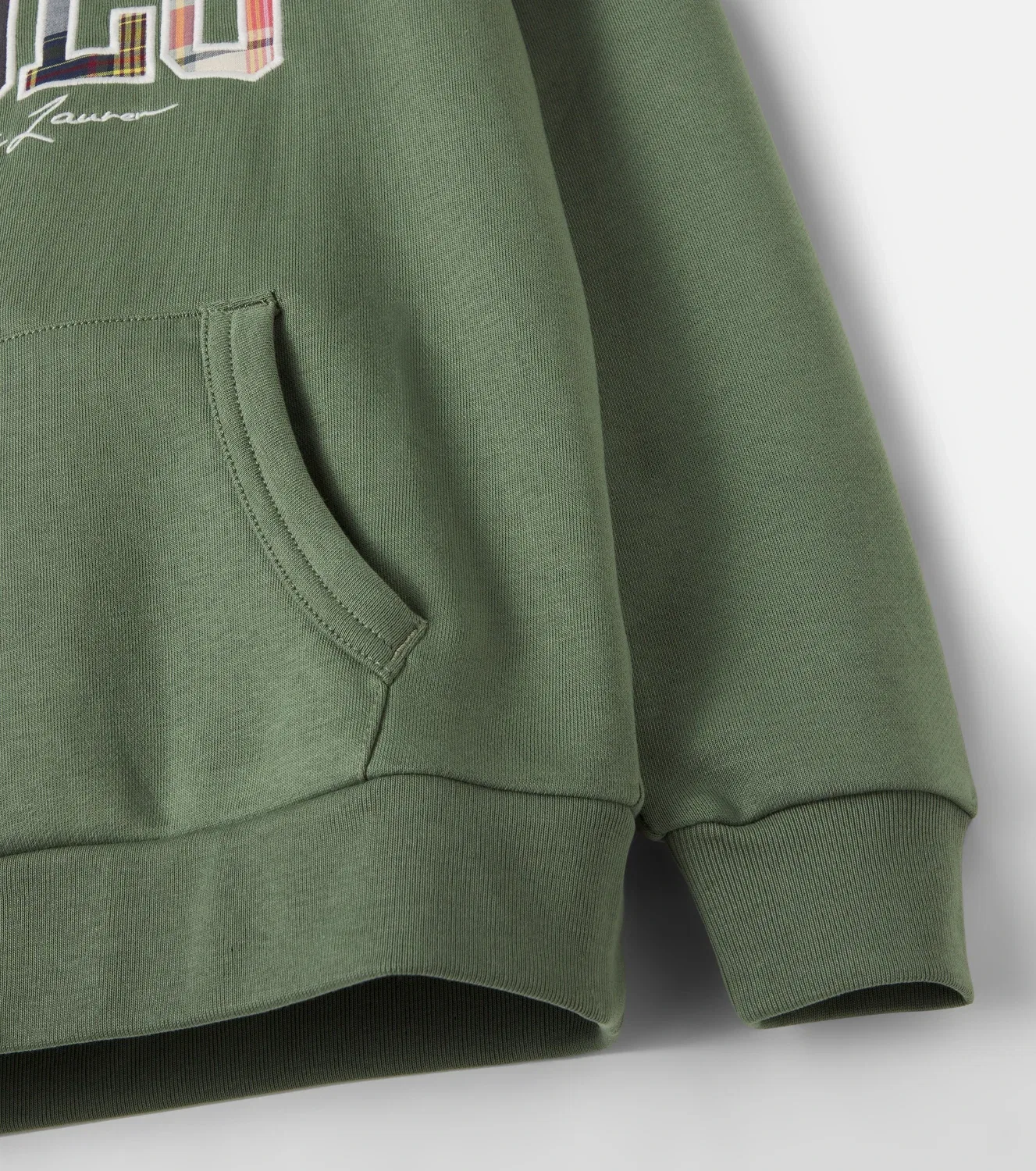 Худи с капюшоном и карманом кенгуру Polo Ralph Lauren Kids, зеленый — фото 4