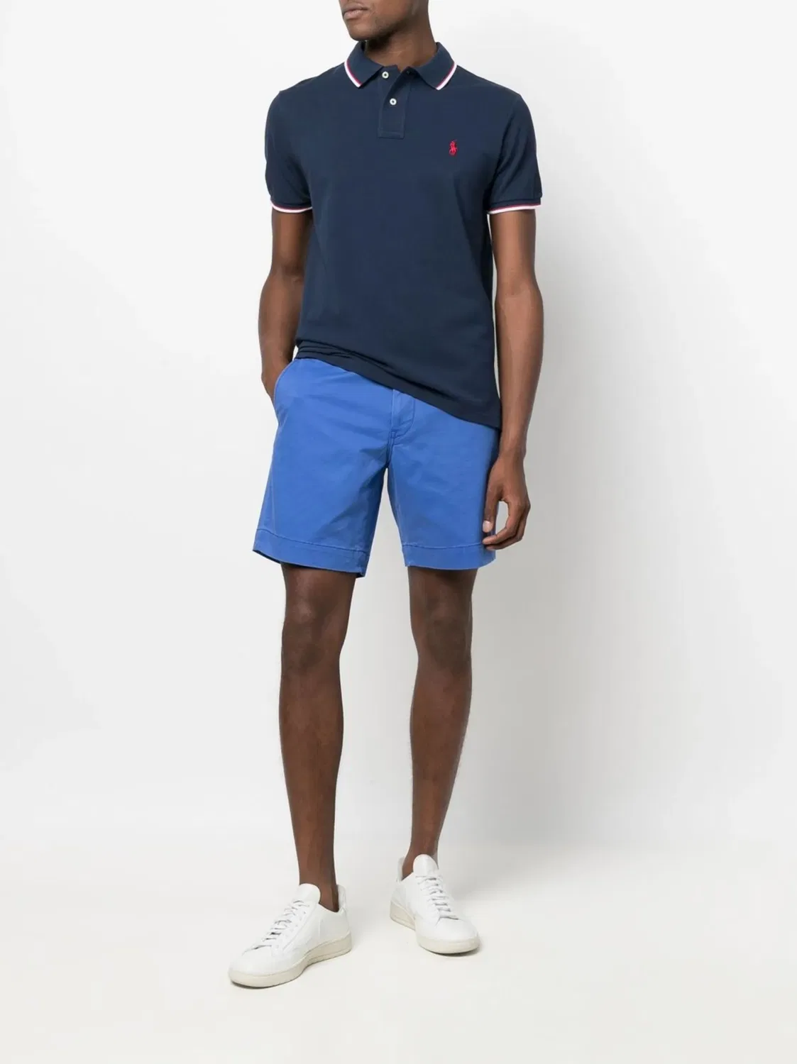 Polo Ralph Lauren Поло хлопковое с короткими рукавами, синий — фото 3