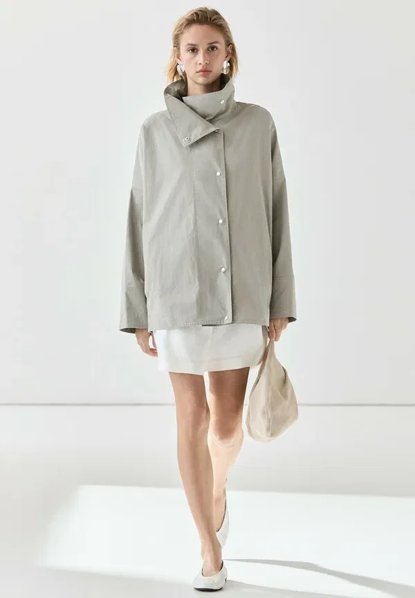Куртка хлопковая Summer jacket Massimo Dutti, серый — фото 2