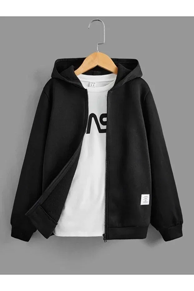 Детский комплект свитшот-брюки с принтом Nasa Printed Set of 3 Jacket, Sweat and Tracksuit Children's Set Keywest, Black — фото 3