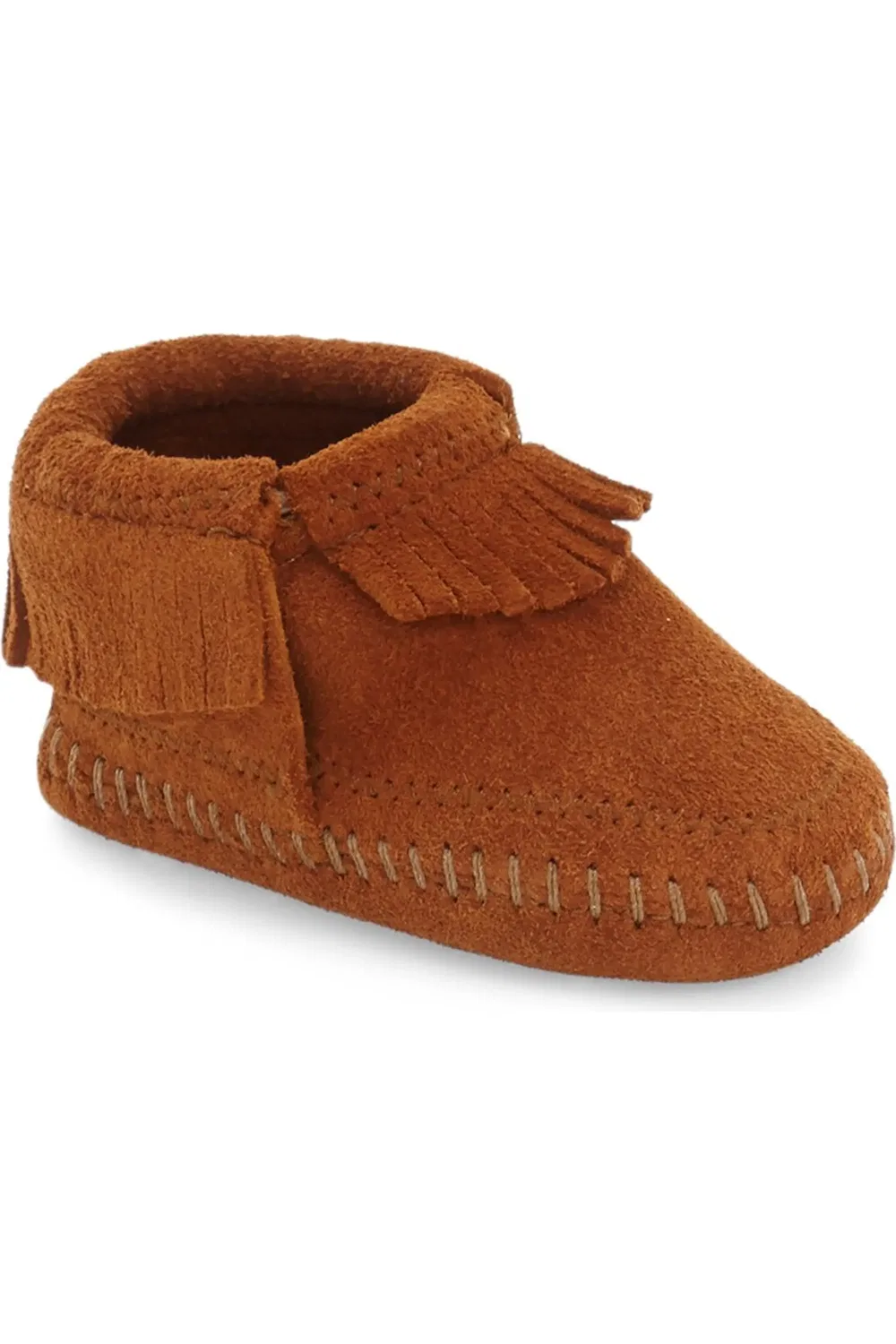 Ботиночки детские с бахромой Riley Minnetonka, Brown Suede