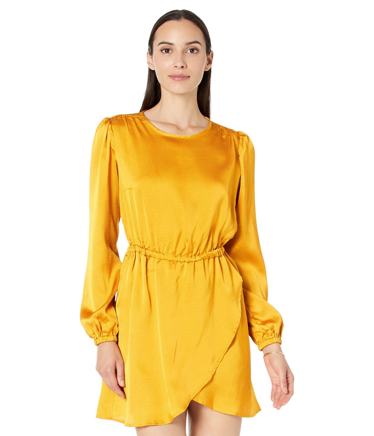 

Платье MICHAEL Michael Kors, Satin Long Sleeve Flounce Dress