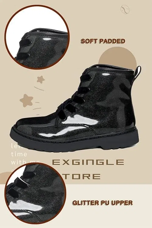 Детские ботинки для девочек и мальчиков водонепроницаемые с моделью Outdoor Ankle Boots Exgingle, Black — фото 4