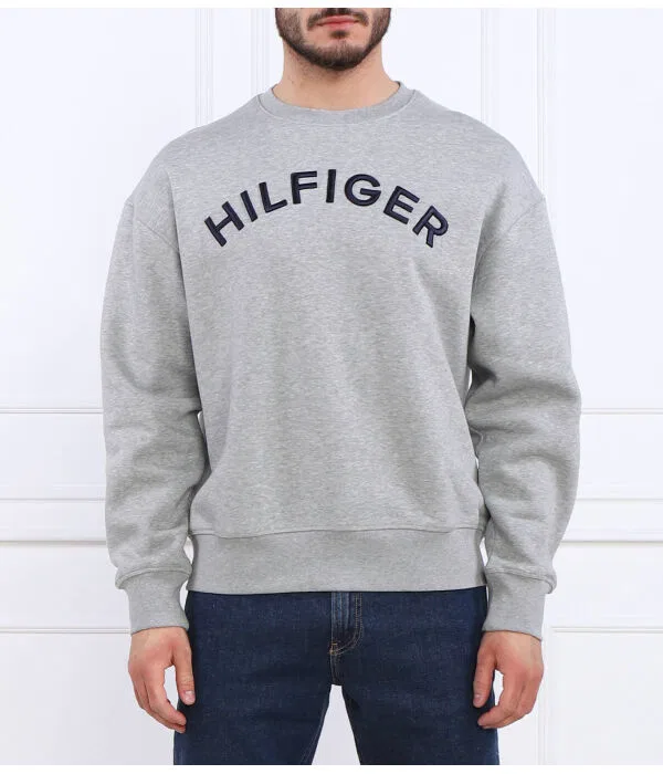 Мужской пуловер из футера Tommy Hilfiger, серый