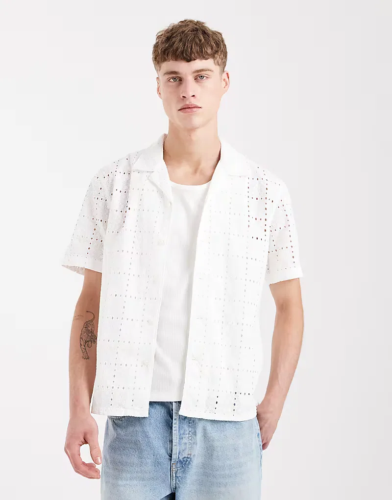 Рубашка camp с коротким рукавом Sunset Levi's, белый