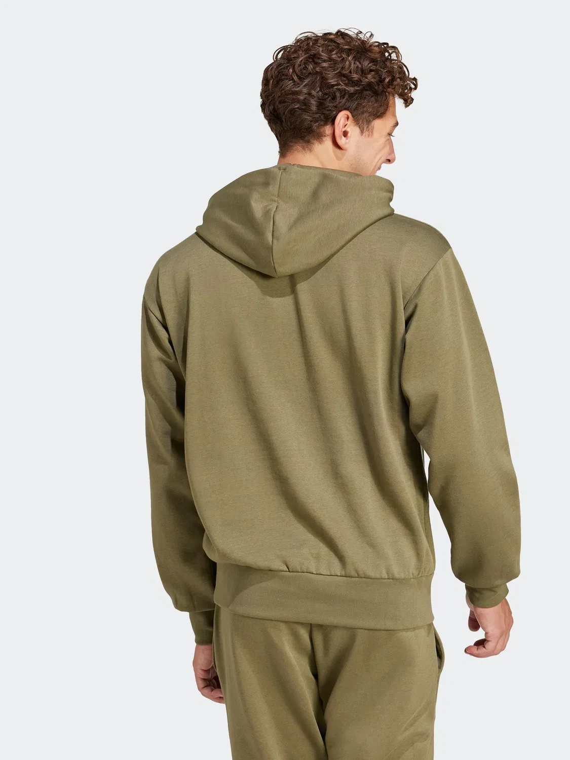 Худи флисовое adidas Essentials Feelcozy, светло-коричневый — фото 3