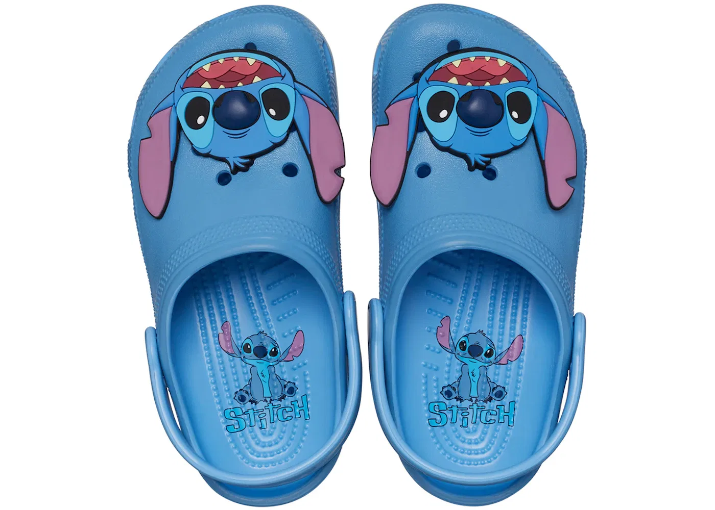 Детские клоги с принтом Stitch Crocs Classic Clog Crocs, Oxygen — фото 2