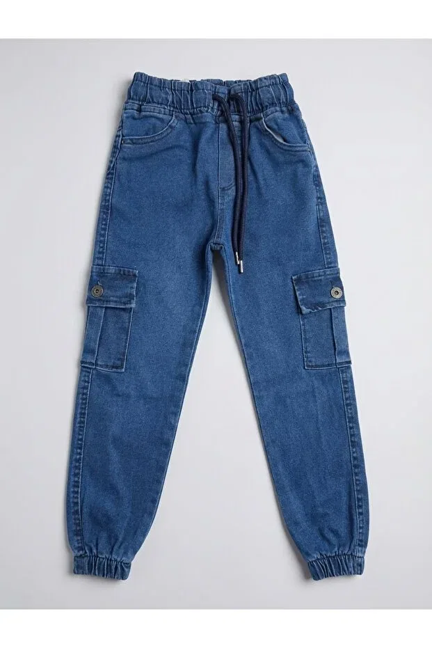 Детские брюки для мальчиков с эластичным поясом Commando Jeans Nawi, Navy Blue — фото 2