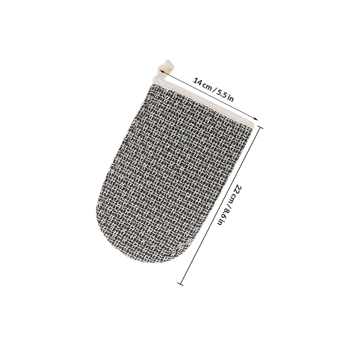 Мочалка для пилинга из сизаля с губкой, 2 шт, 22x14x1.3 см Generisch — фото 2