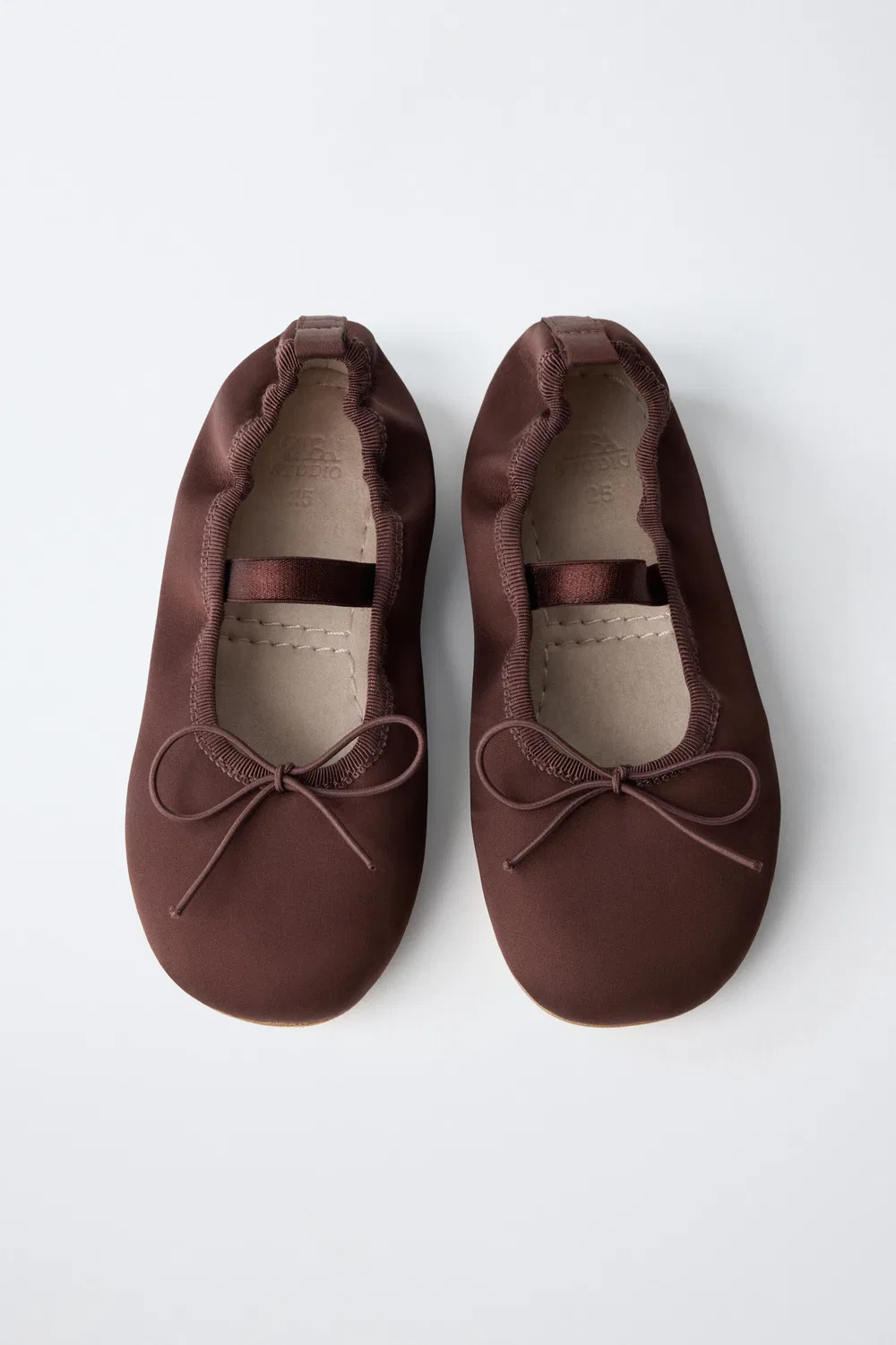 Балетки с бантом, лимитированная серия ZARA, Burgundy Red — фото 4