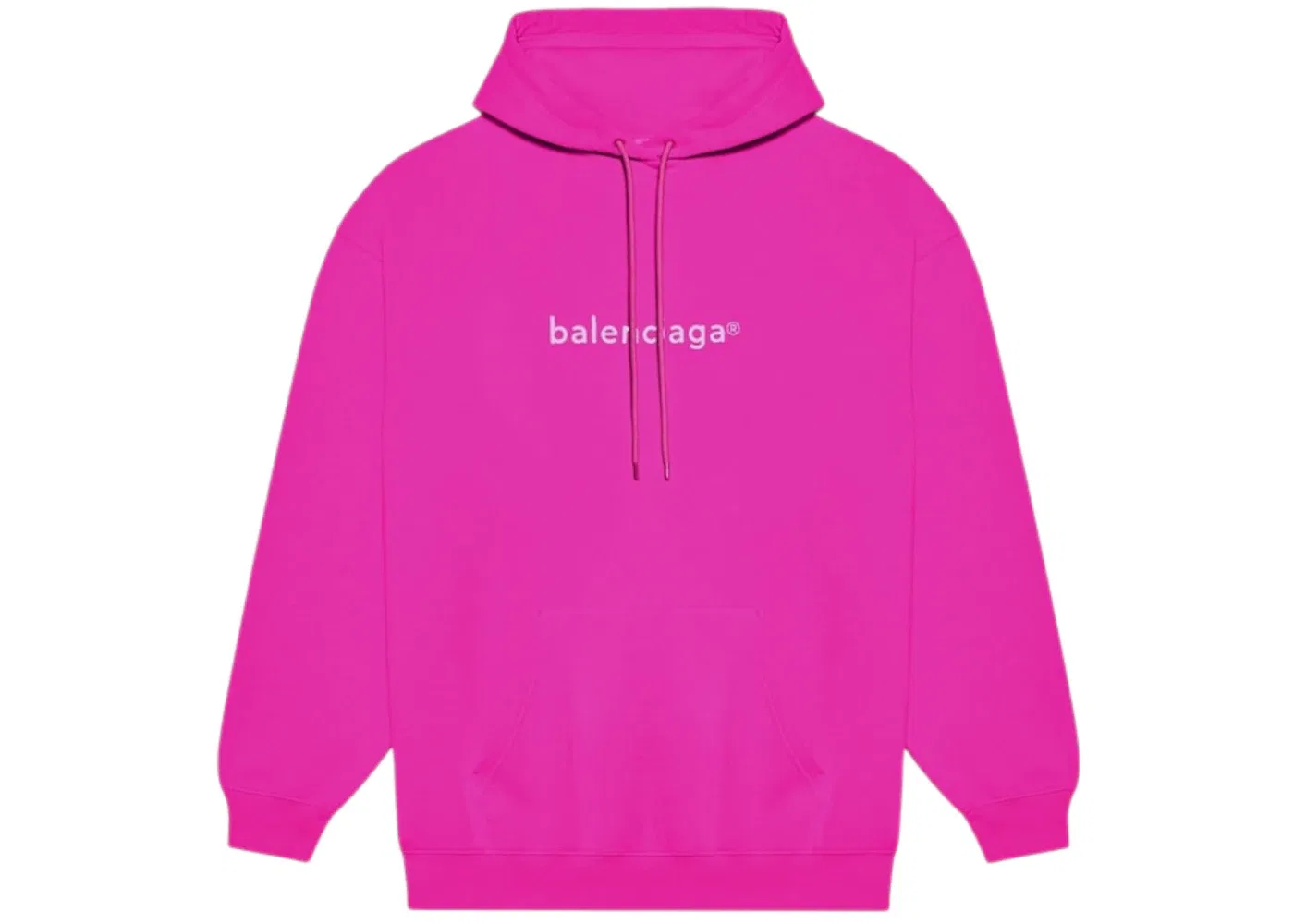 Мужская худи с логотипом Balenciaga, Fuchsia Pink