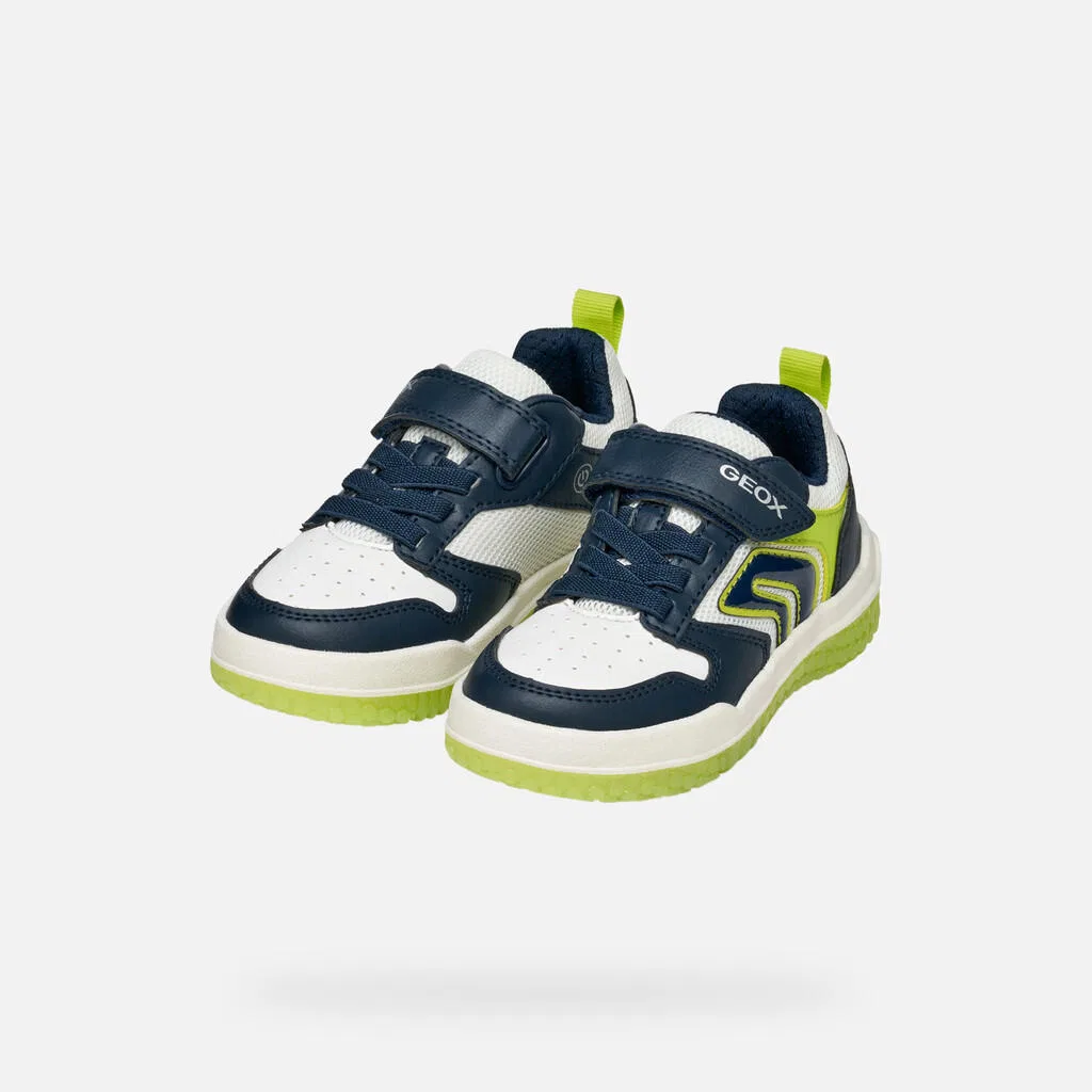 Детские кроссовки с подсветкой Buzzerlight B Geox, Navyblau Anisgrun — фото 3