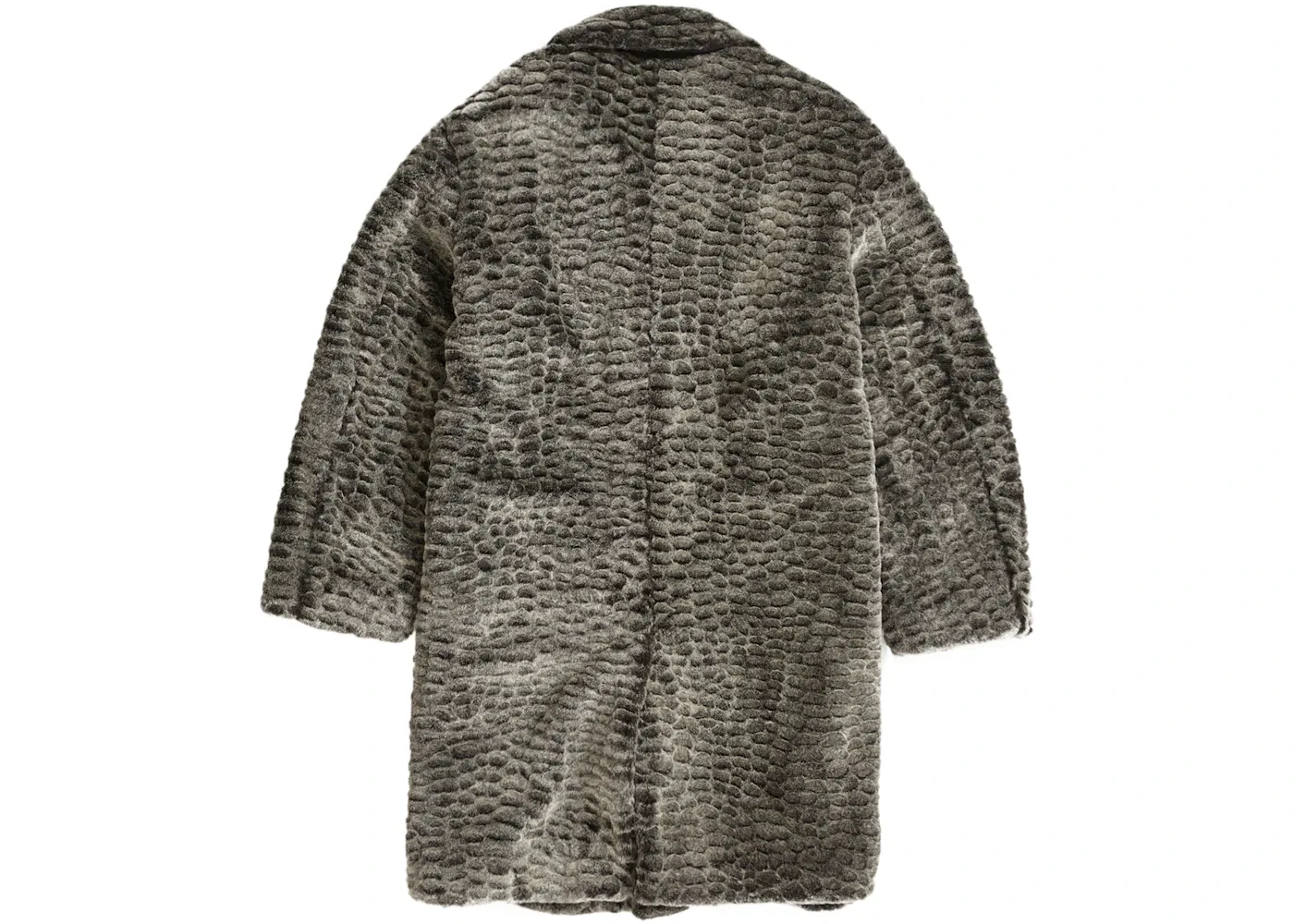 Мужское пальто из искусственного меха Supreme Croc Overcoat, Black — фото 3