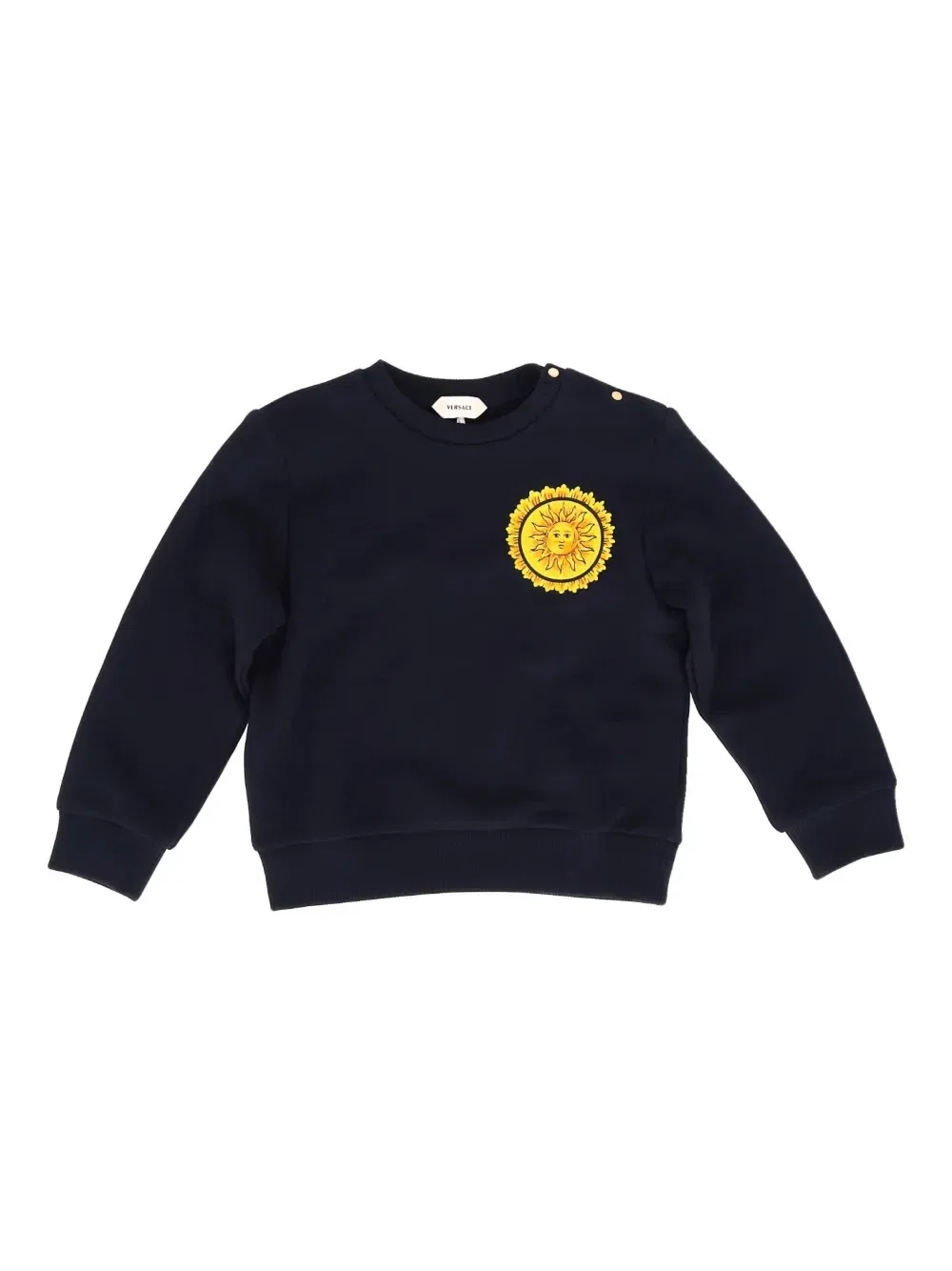 Толстовка с принтом "Солнце" Versace Kids, синий