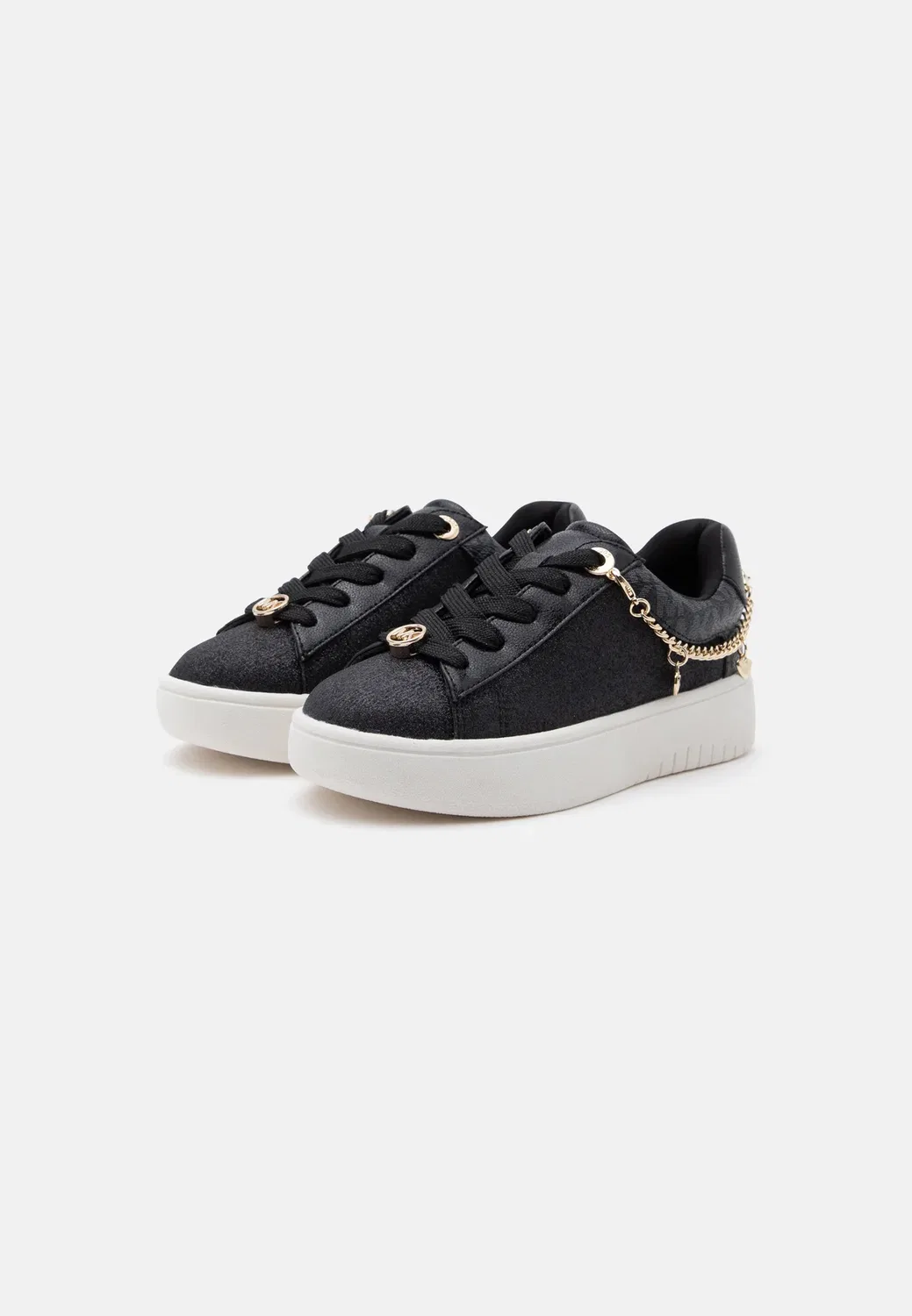 Дотти дети подростки - кроссовки Michael Kors Kids, Black Glitter/Black — фото 2