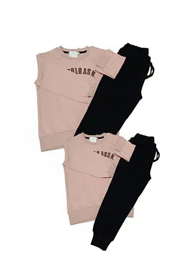 Детский спортивный комплект для девочек с принтом Ay, Powder Pink