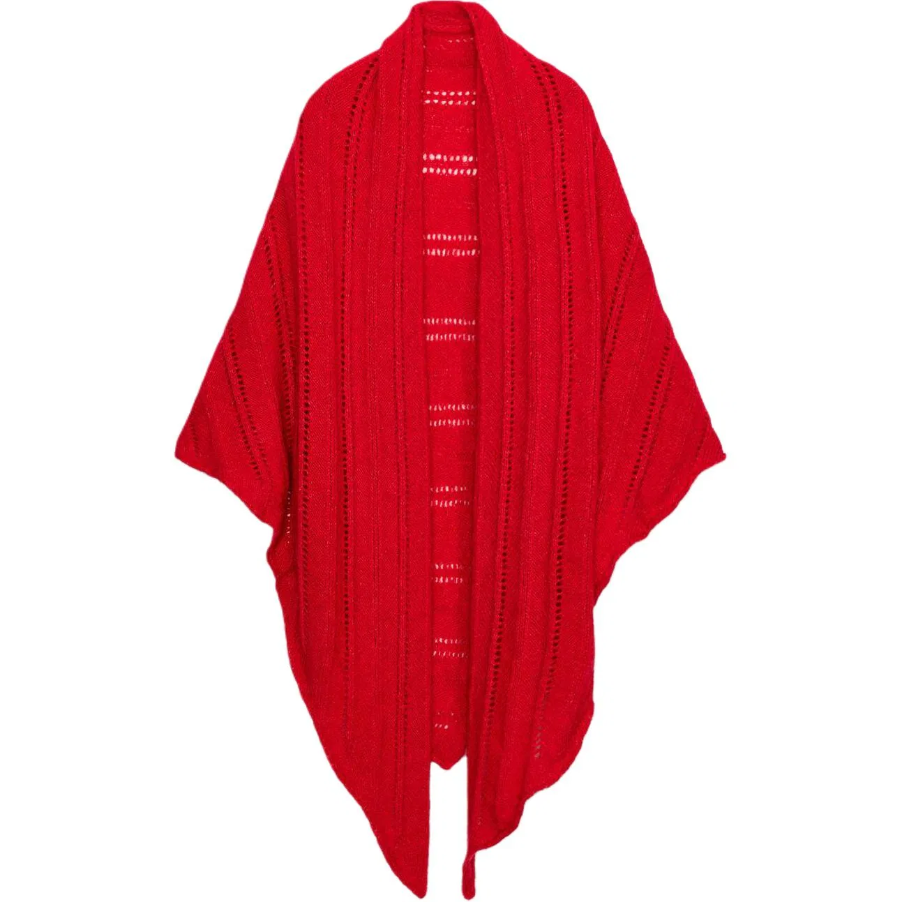 Женская пальто-накидка с длинным рукавом ZARA, Red M
