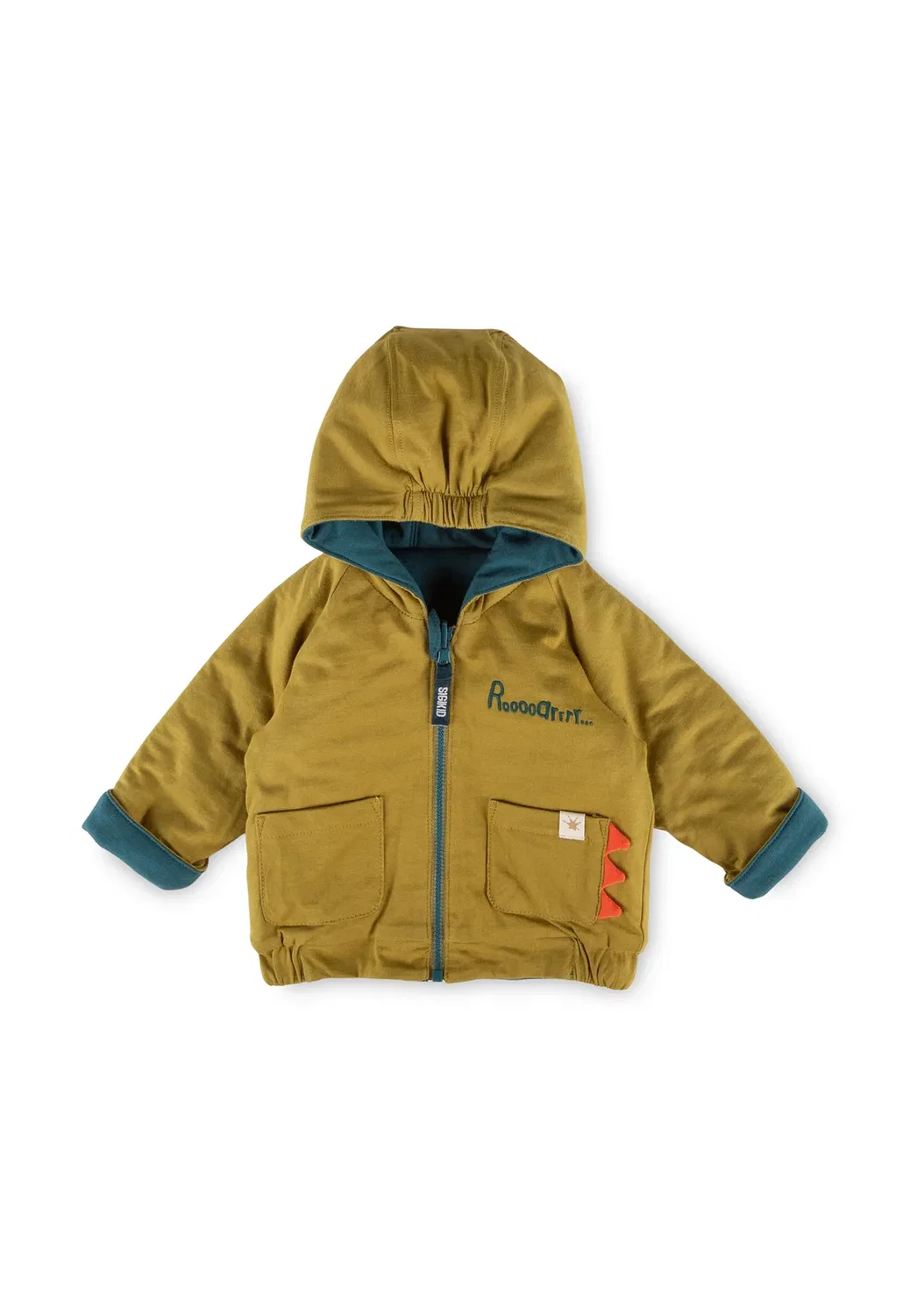 Wendejacke Whatiert Dino Fun - толстовка на молнии Sigikid, Blau Grün — фото 3