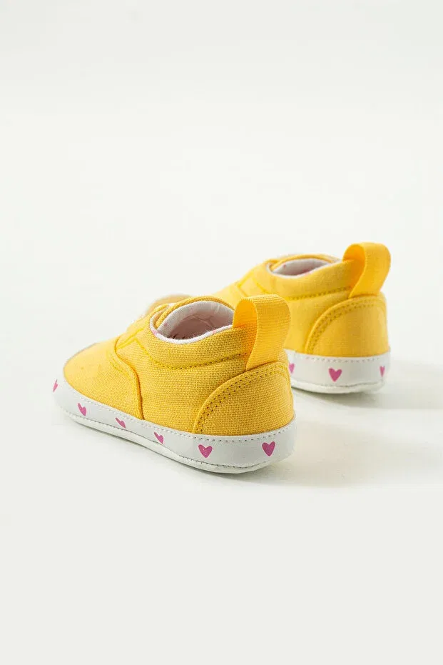 Детские ботиночки для девочек с принтом Basics Yummy Kids, Yellow — фото 3