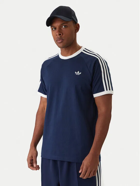 Футболка regular fit 3-Stripes Adidas, темно-синий