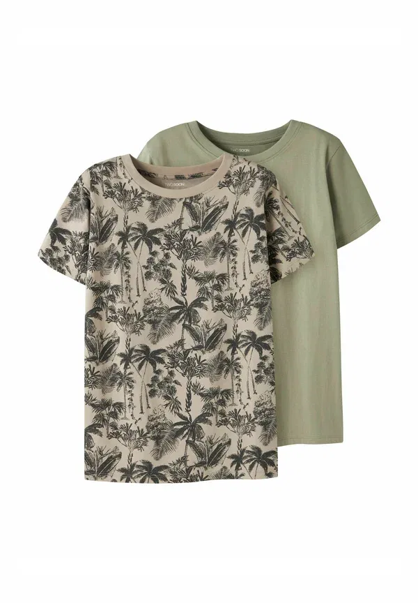 Футболка с принтом, 2 шт., хлопок, 2 pack print - print t-shirt, Two Soon, humus — фото 2