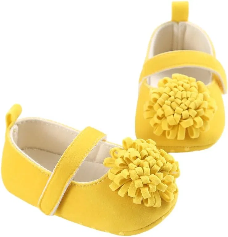 Детские туфли Мэри Джейн для девочек с мягкой подошвой Purepips, Yellow