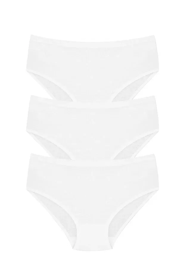 Детское белье для девочек хлопковое 3 шт Öts, White