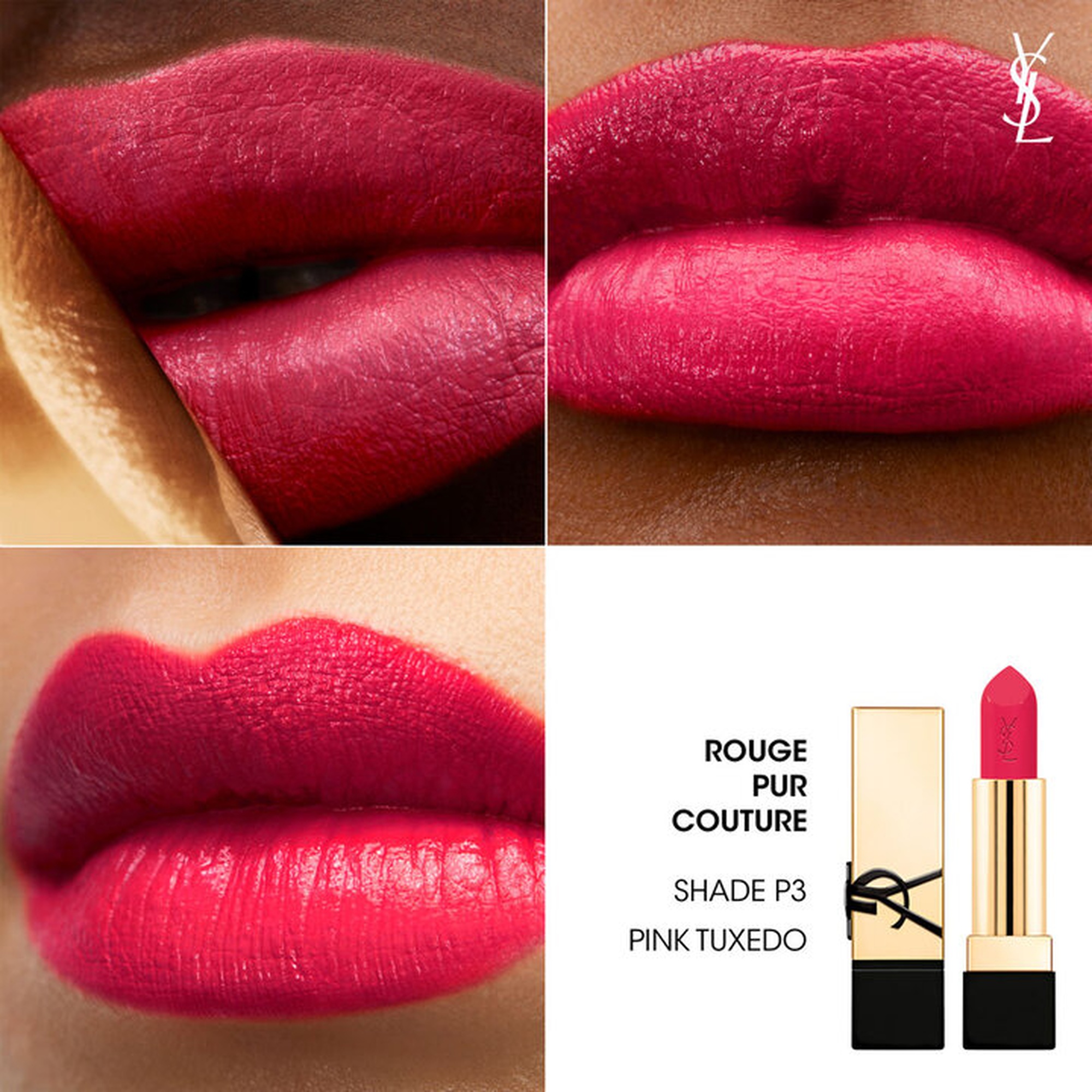 Помада для губ Yves Saint Laurent Rouge Pur Couture, P3 Pink Tuxedo, 3,8 г — фото 2