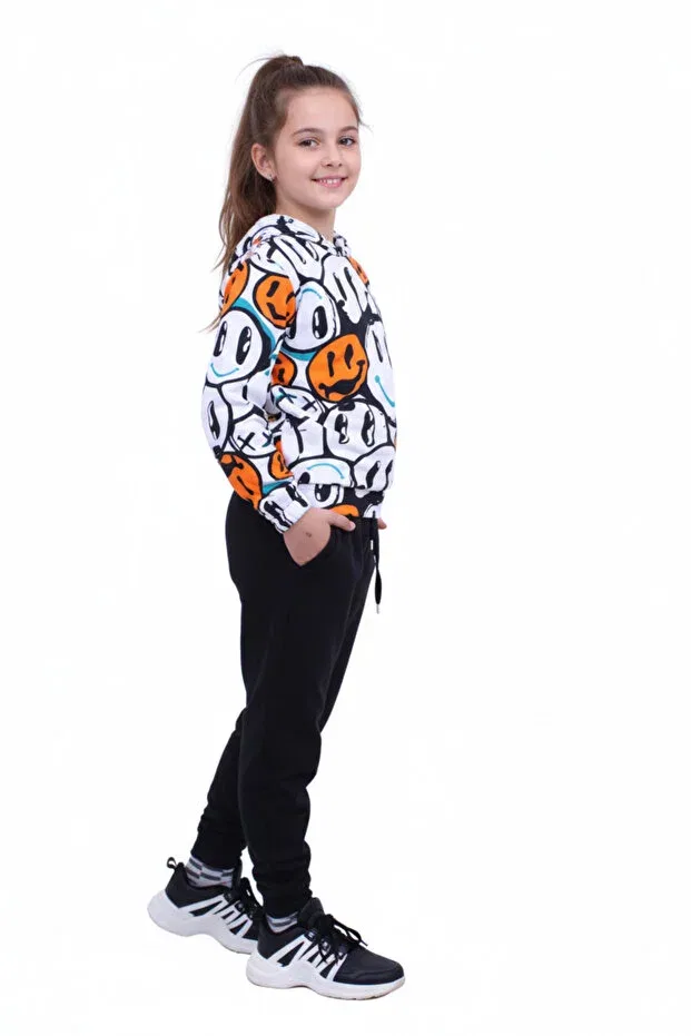 Детский комплект спортивного костюма с принтом Fyk Kids, Orange — фото 2