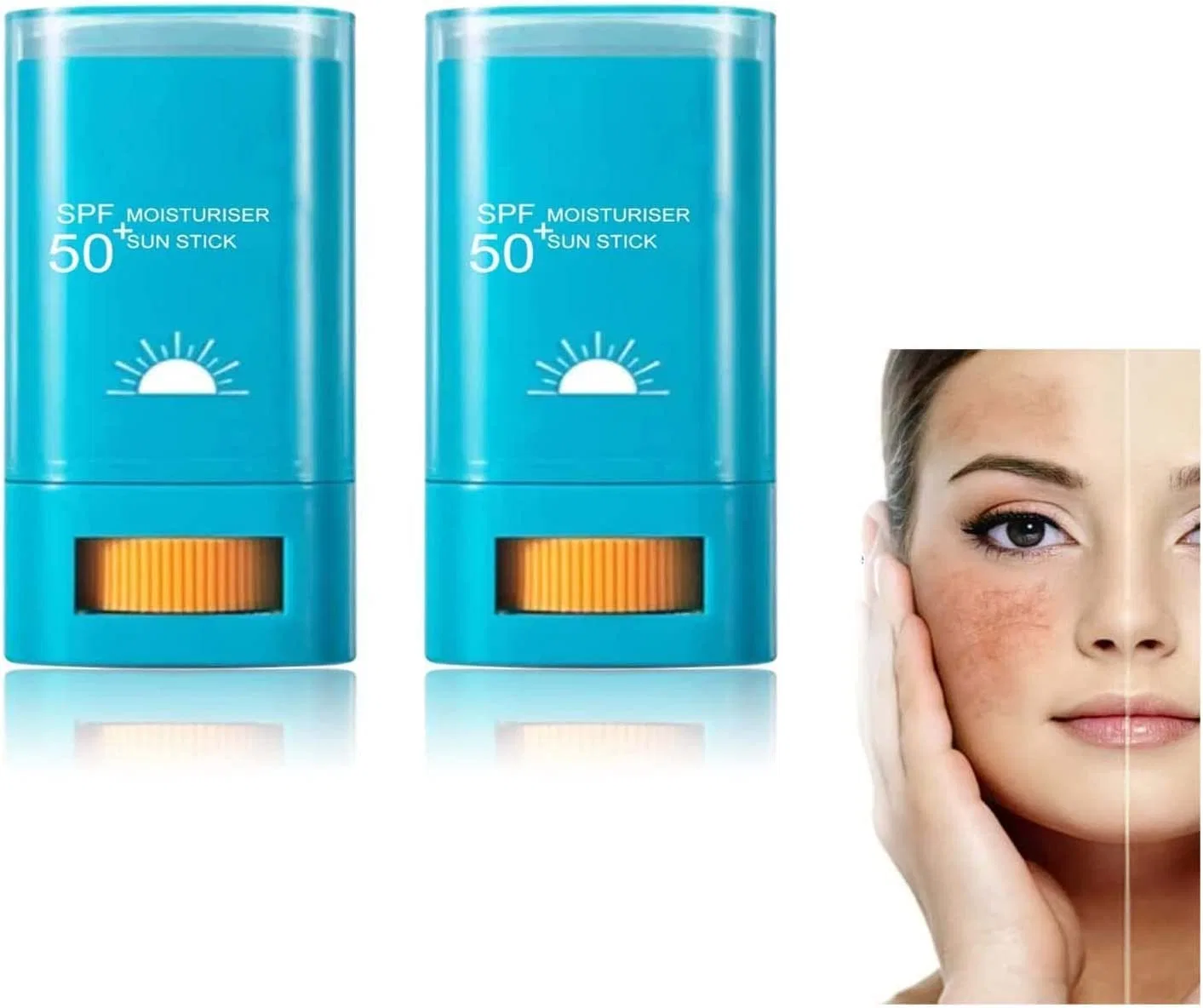 Солнцезащитный стик SPF50+ Qklovni, набор 2 шт, 20 мл