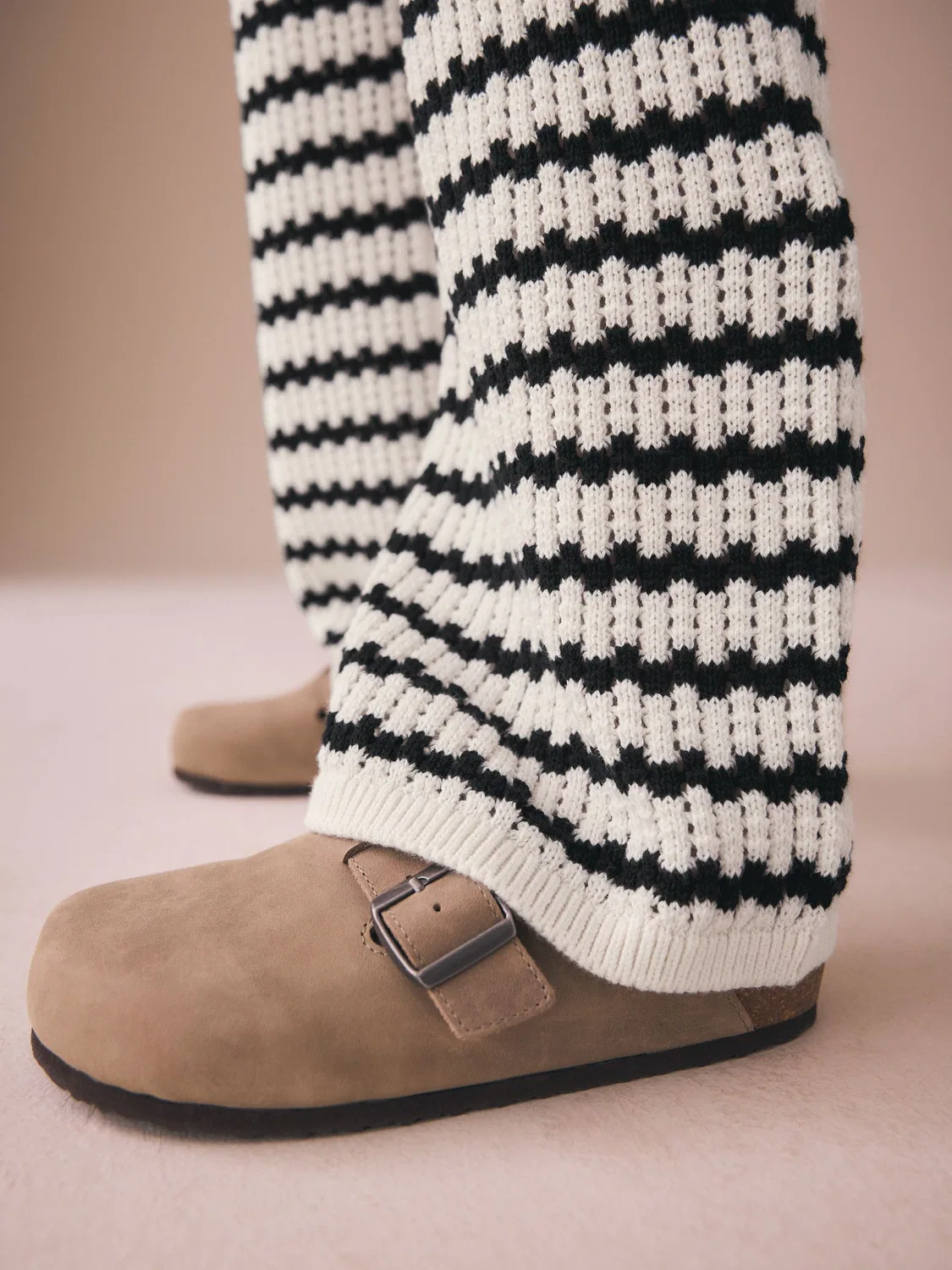 Брюки вязаные, Monochrome Knitted Trousers Next, монохром — фото 4