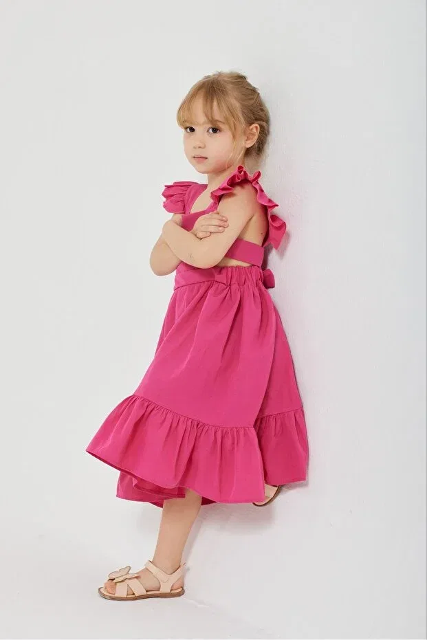Детское платье для девочек хлопковое Rüya Kids, Fuchsia — фото 3