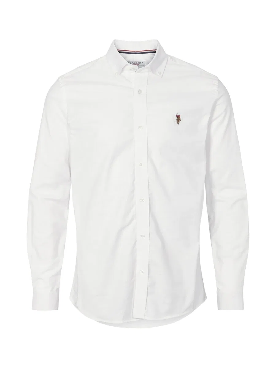Приталенная рубашка на пуговицах 'UMEsmar' белого цвета U.S. Polo Assn.