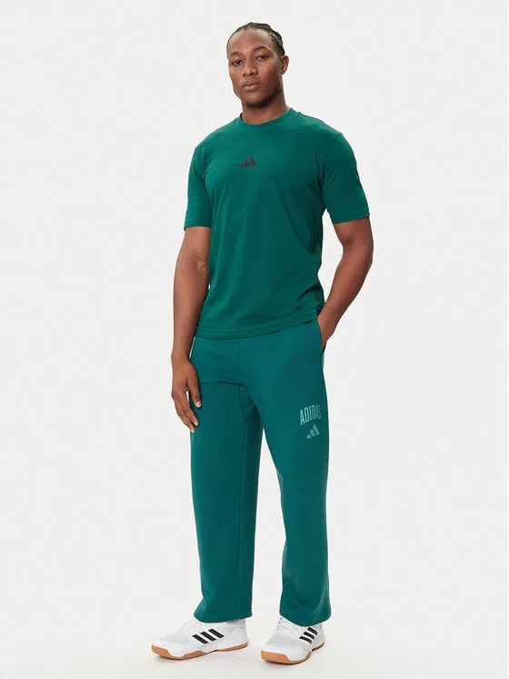 Футболка regular fit Essentials Small Logo Adidas, зеленый — фото 2
