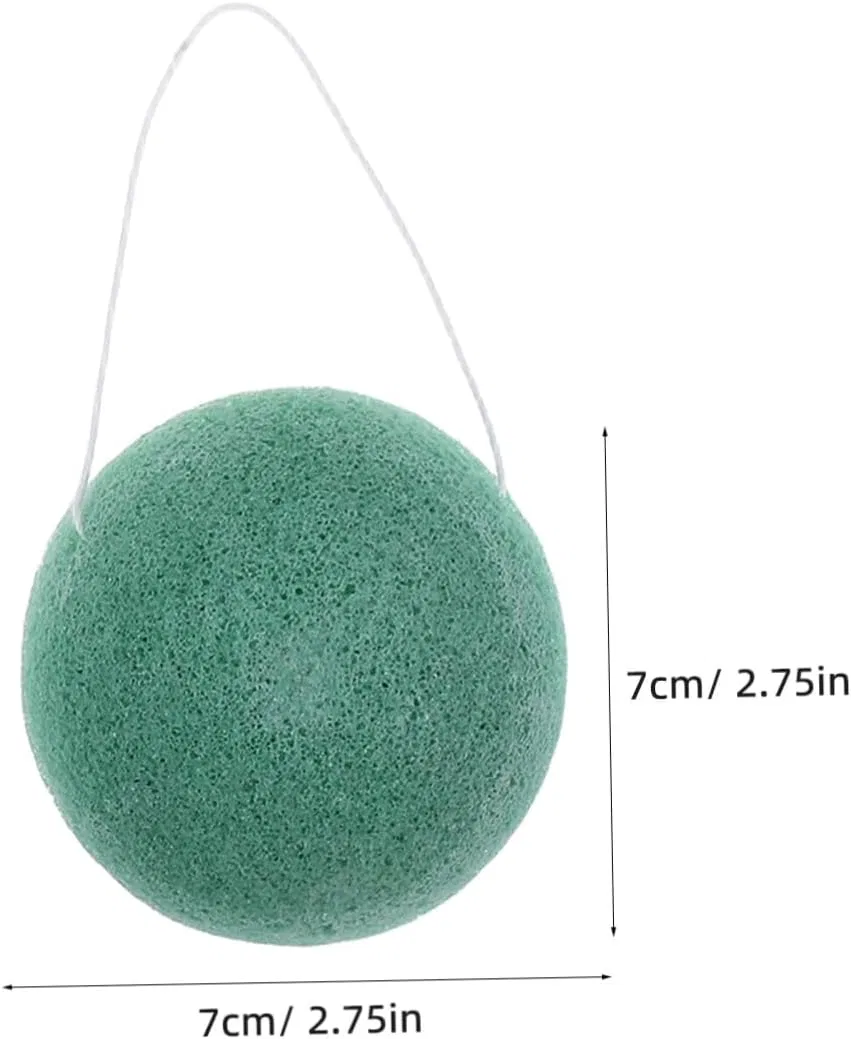 Набор спонжей для умывания STOBAZA, 6 шт, 7x7x3.5 см, Black, Green, White — фото 2