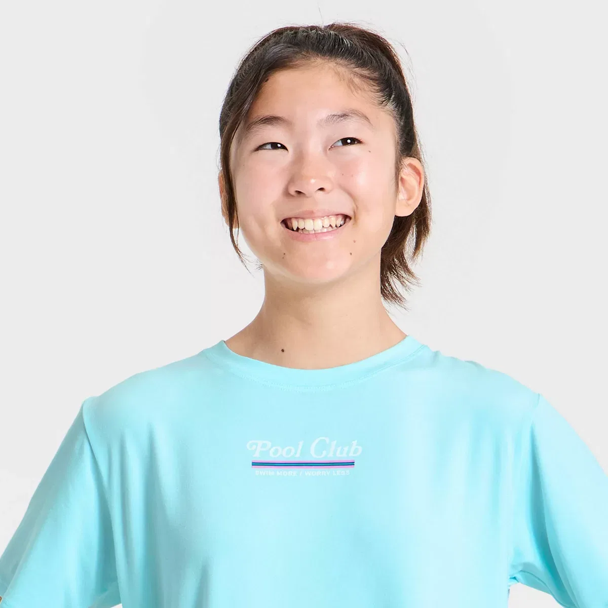 Детское футболка с принтом Oversized Active T-Shirt KIDS PERFORMANCE, Light Blue — фото 2