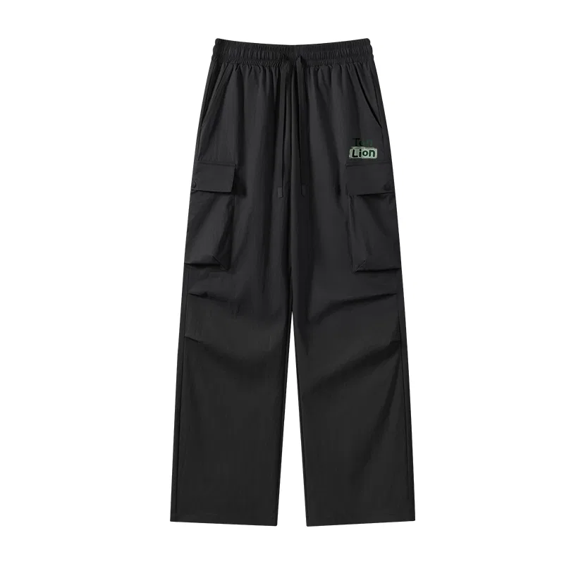 Детские штаны-карго свободного кроя с большими карманами Paratrooper Pants Tonlion, Черный