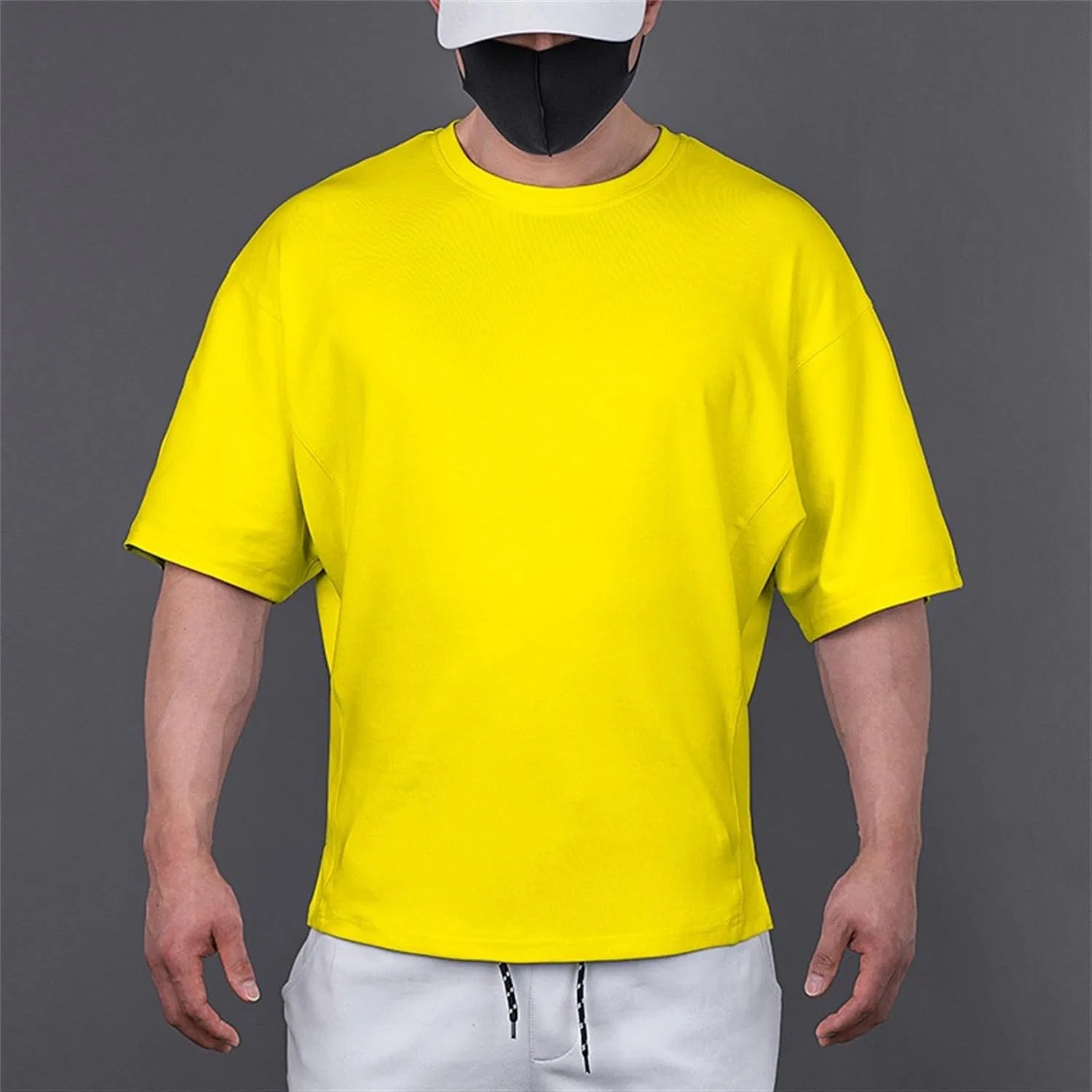 Мужская хлопковая футболка Athletic Crew-Neck, Yellow — фото 2